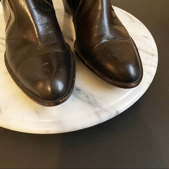 Stuart Weitzman Glam Brown Cowboy Boots - Picture 5 of 8